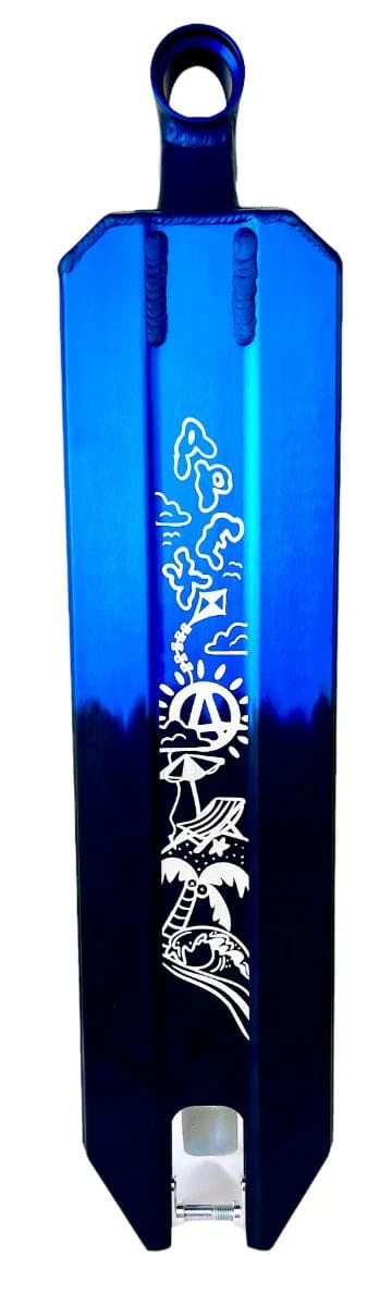 Apex Pro Life's a Beach Special Edition Blue / Black Scooter Deck - 5" x 19.3" - Image 5