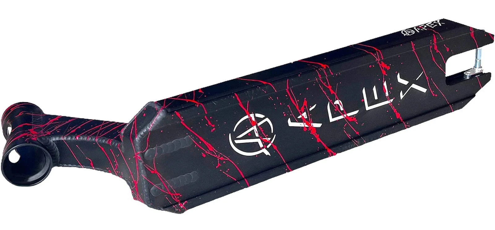 Apex Pro Splatter Black / Red Stunt Scooter Deck - 4.5" x 17.5" - Image 3
