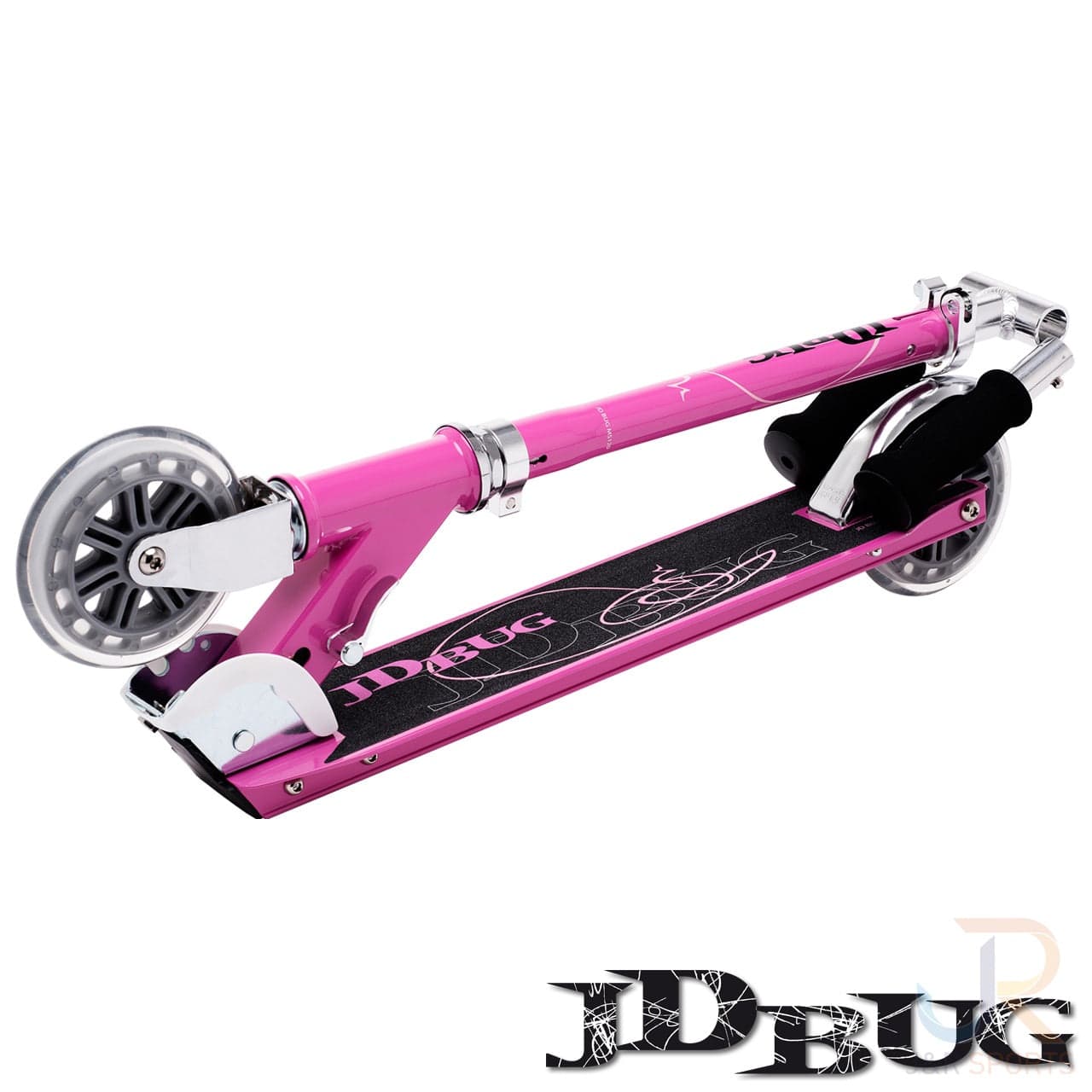 B-STOCK JD Bug Classic Street 120 Kids Foldable Kick Scooter - Pastel Pink - Image 3