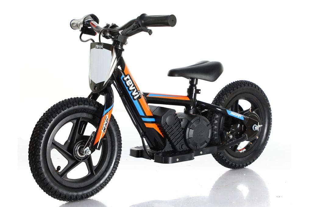 B-STOCK Revvi 12" Kids Electric Balance Bike - Orange - Image 4
