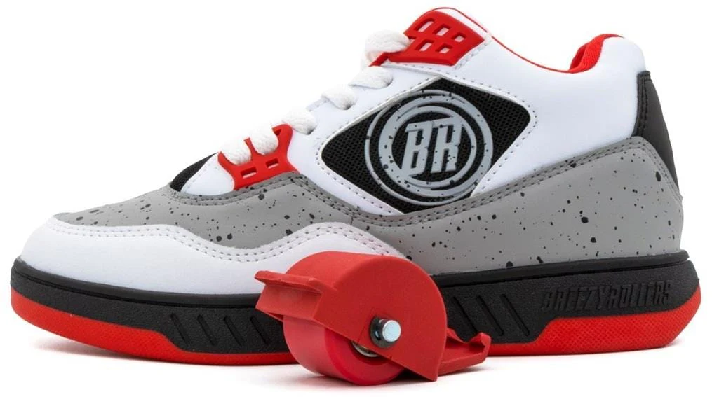 Breezy Rollers Jumper Shoes - White / Grey / Red - Image 7