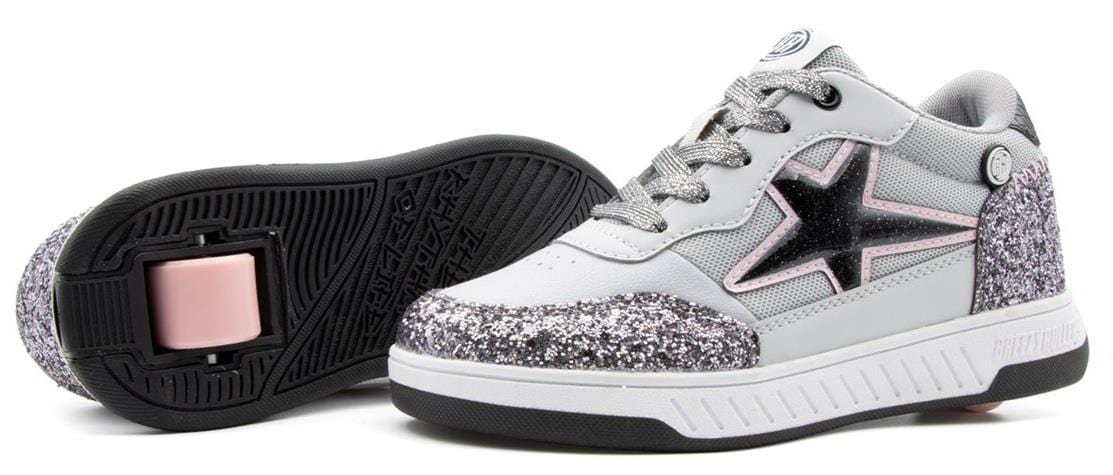 Breezy Rollers Star Shoes - Silver / Grey - Image 5