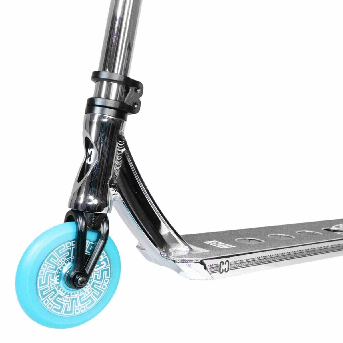 CORE CL1 Complete Stunt Scooter - Chrome / Teal - Image 4