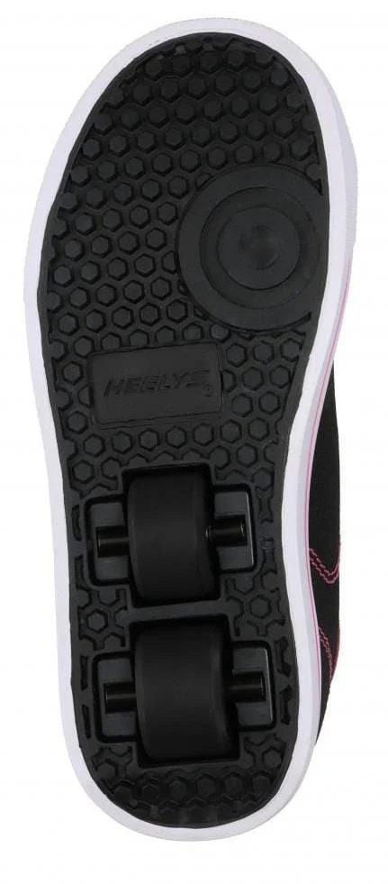 Heelys Classic X2 Girls Shoes - Black / White / Hot Pink - Image 4