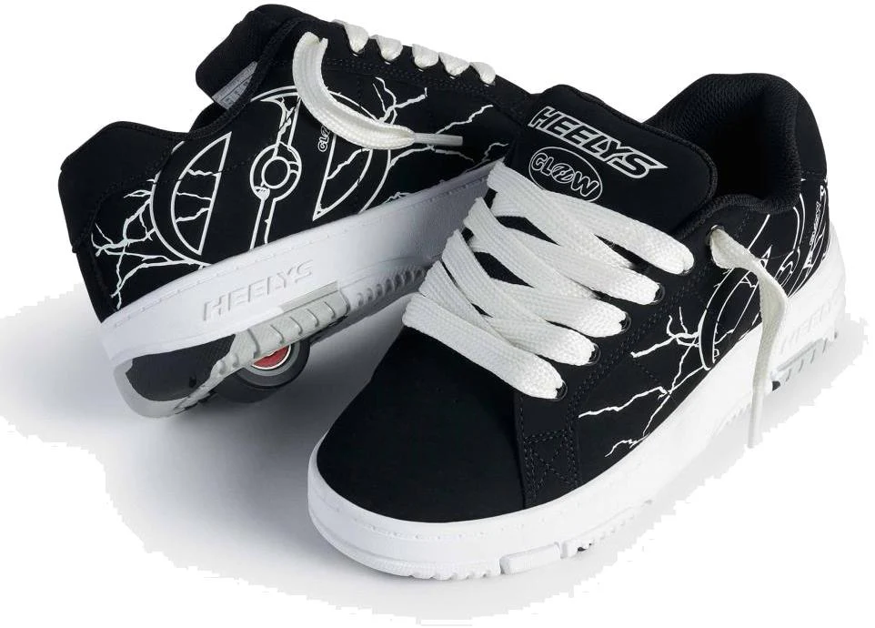 Heelys Kolect Glow Boys Shoes - Black / White - Image 3
