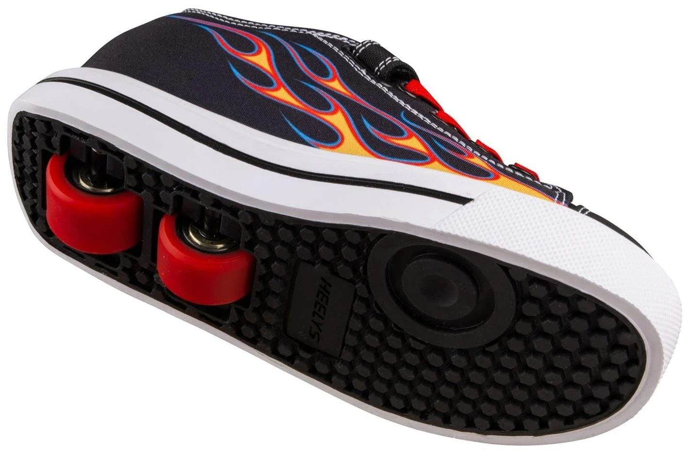 Heelys Snazzy X2 Boys Shoes - Black / Yellow / Red Flame - Image 5