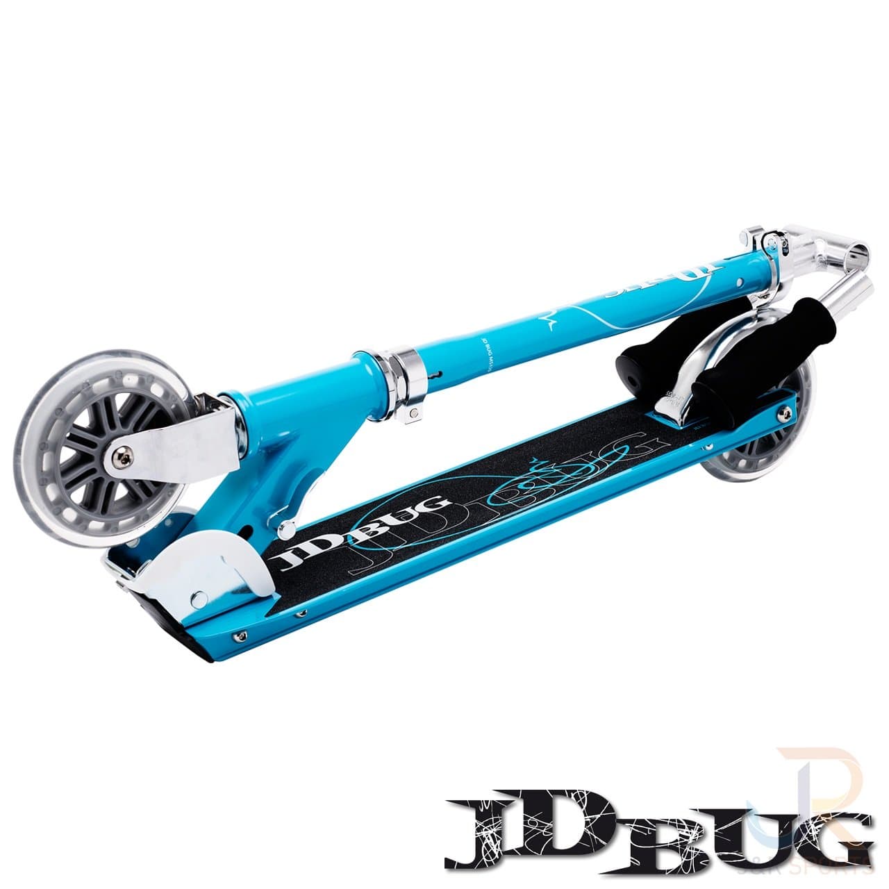 JD Bug Classic Street 120 Kids Foldable Kick Scooter - Sky Blue - Image 3