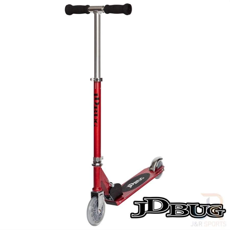 JD Bug Junior Street MS100 Kids Foldable Kick Scooter - Red Glow Pearl - Image 3